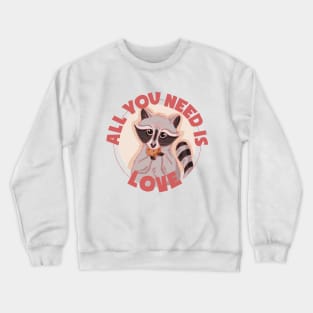 Love Raccoon Crewneck Sweatshirt